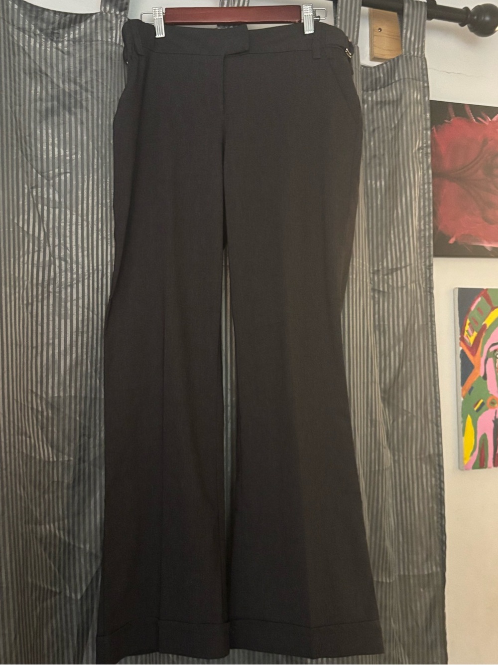 Tailored Black Boot-Cut Dress Pants for Women